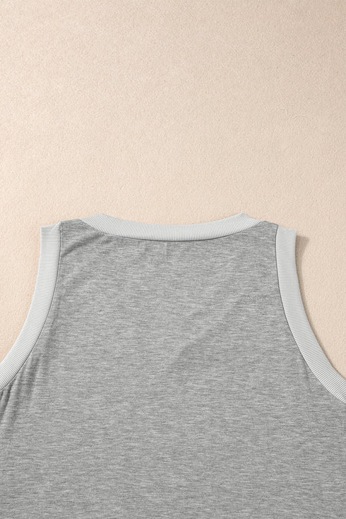Ribbed V Neck Tank